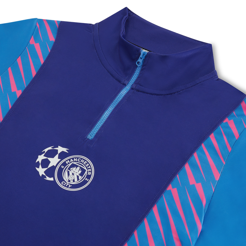 MCFC UCL KIDS LIGHTNING TRACK TOP - navy