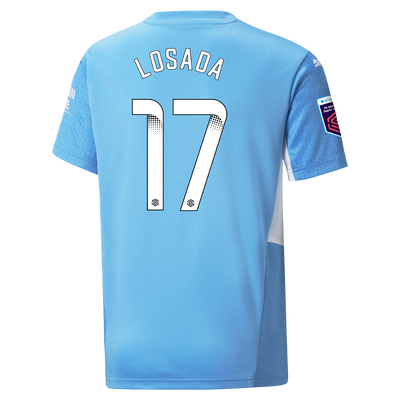 Kids Manchester City Home Shirt 21/22 with Vicky Losada printing