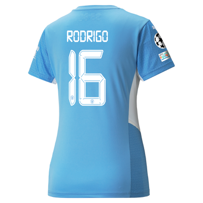 Womens Manchester City Home Shirt 21/22 with Rodrigo printing