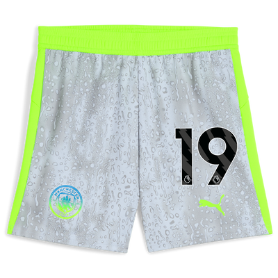 Kids' Manchester City Football Shorts 2025/26 with #19