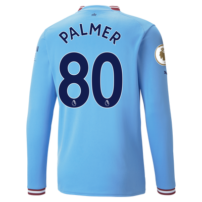 Manchester City Home Jersey 2022/23 long sleeve with PALMER 80 printing