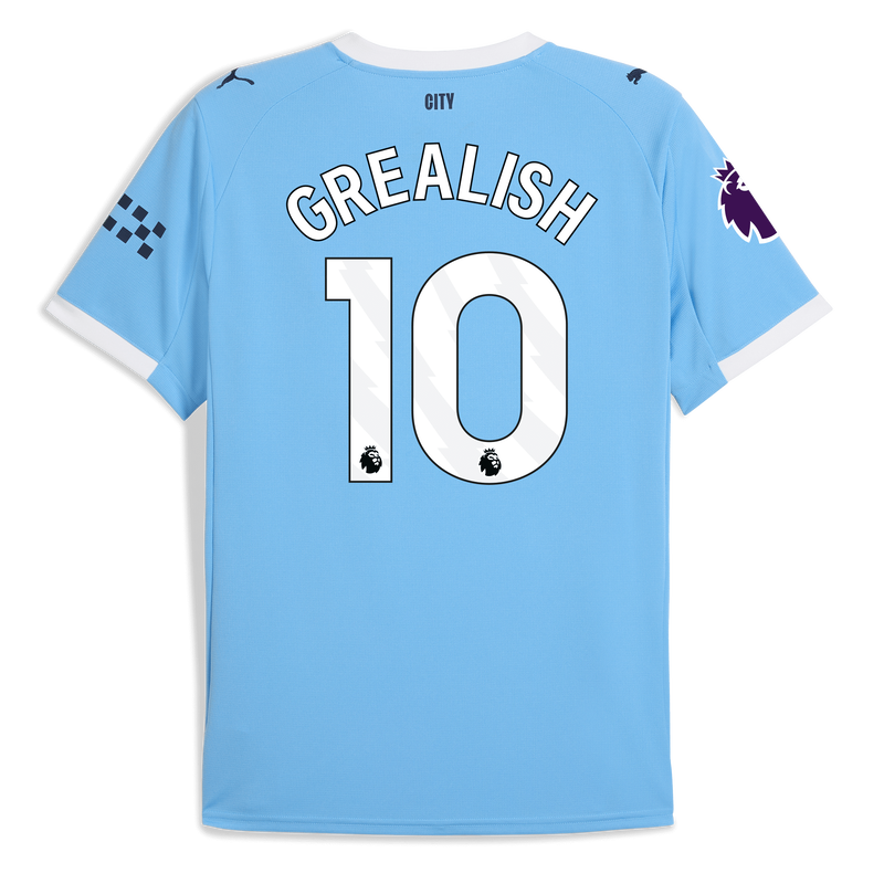 Man City Home Jersey 2025/26 With GREALISH 10 Printing  blue - Size 3XL from polyester for males  - Official Manchester City FC store