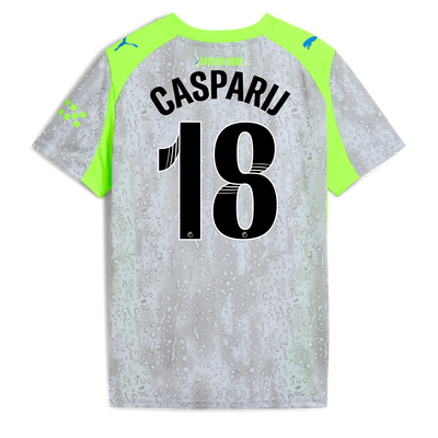 Kids' Manchester City Third Jersey 2025/26 With CASPARIJ 18 Printing