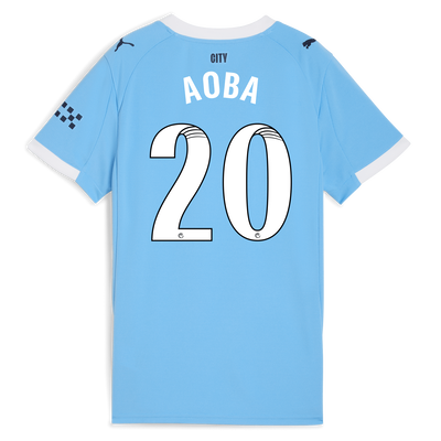 Women's Manchester City Home Jersey 2025/26 With AOBA 20 Printing