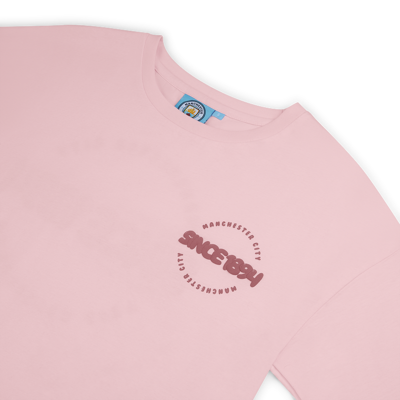 MCFC FW GIRLS BUBBLE TEXT TEE - pink