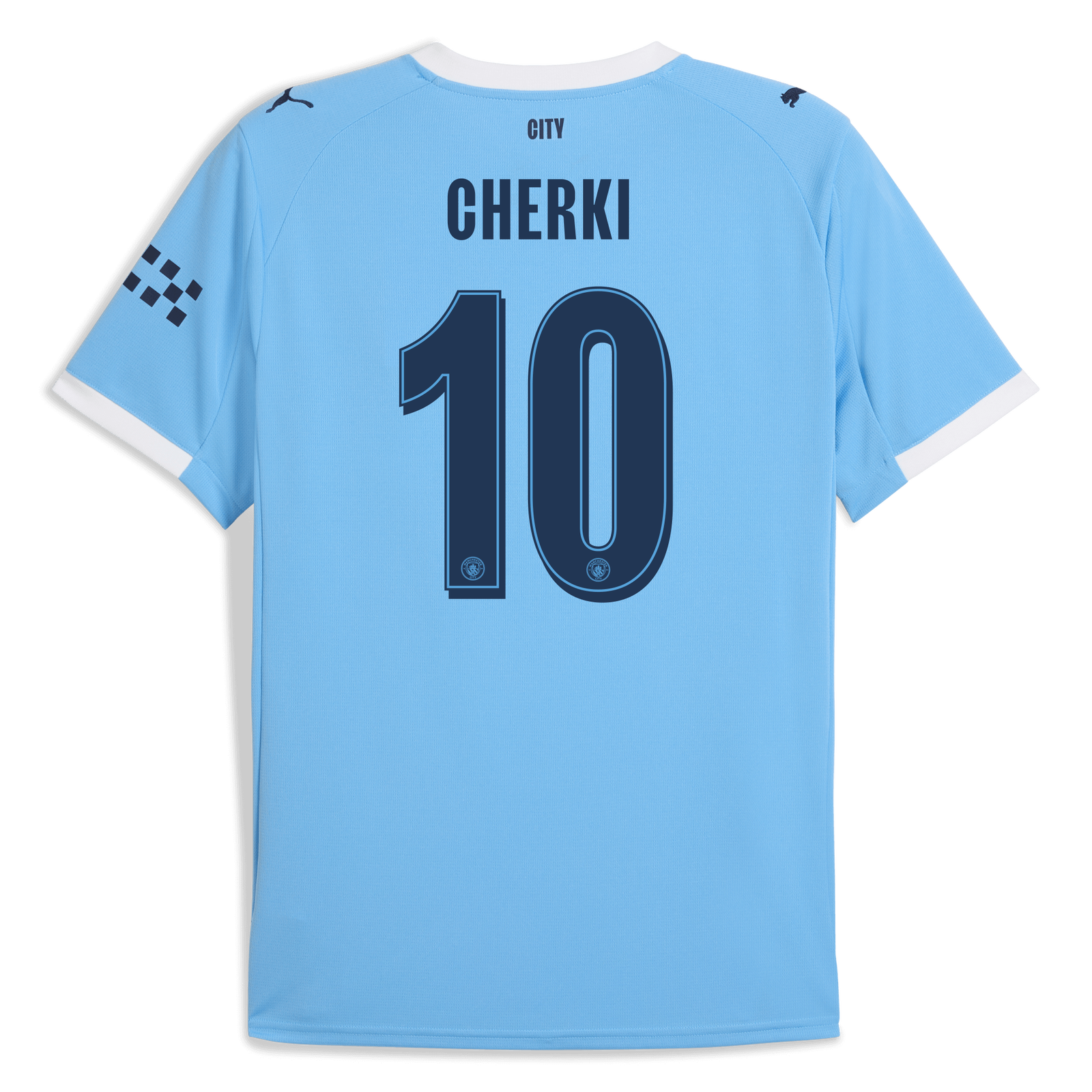 Manchester City Home Jersey 2025/26 With CHERKI 10 Printing