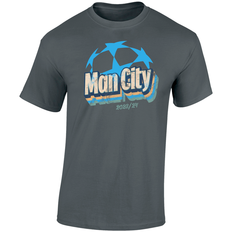 MCFC FW UCL VINTAGE STARBALL TEE - grey