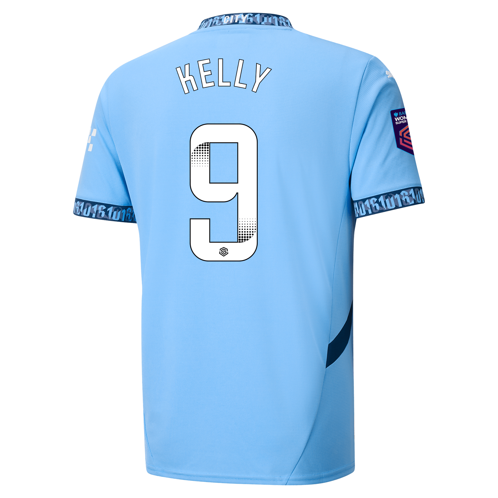 マンチェスターシティホームジャージ2024/25、KELLY 9 プリント付き