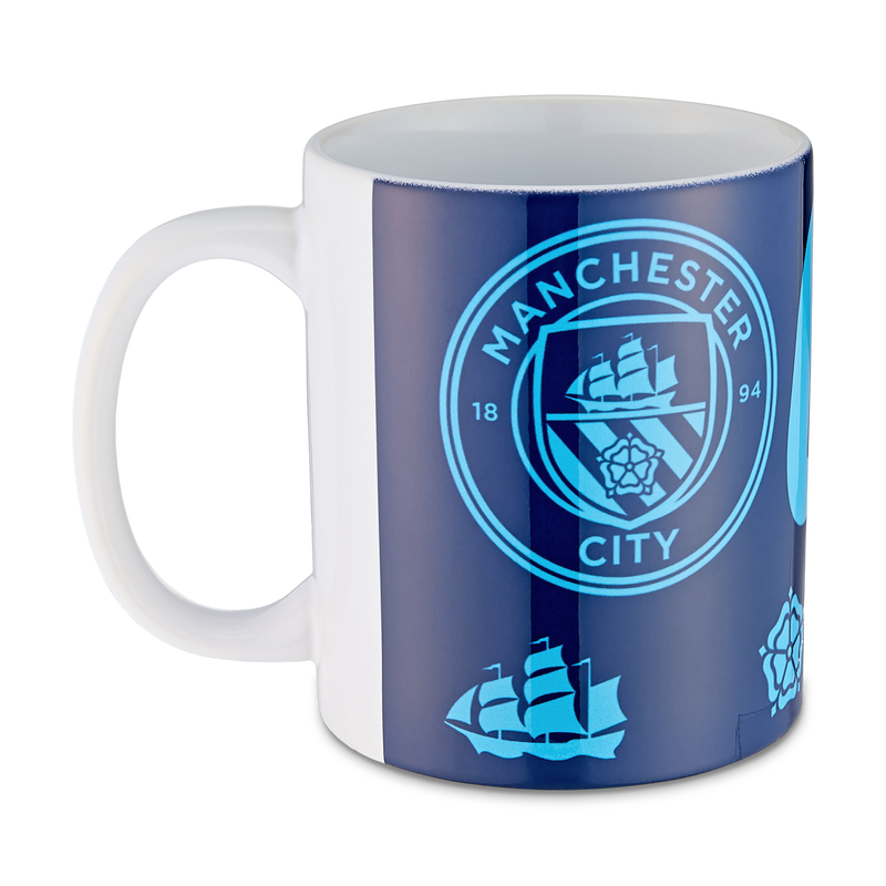 MCFC FW GLYPH PIXEL MUG - navy
