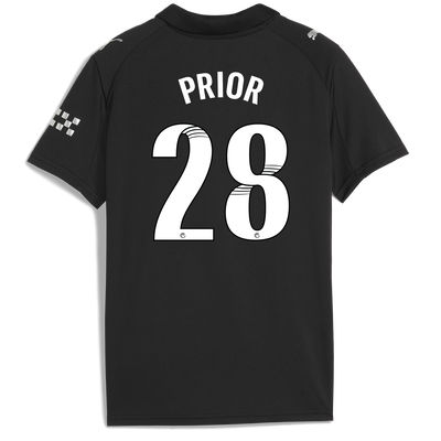 Kids' Manchester City Away Jersey 2025/26 With PRIOR 28 Printing