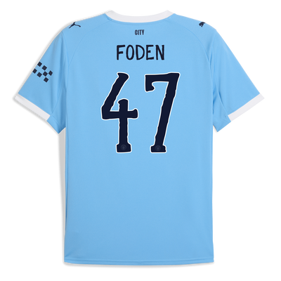 Manchester City Home Jersey 2025/26 With FODEN 47 Printing