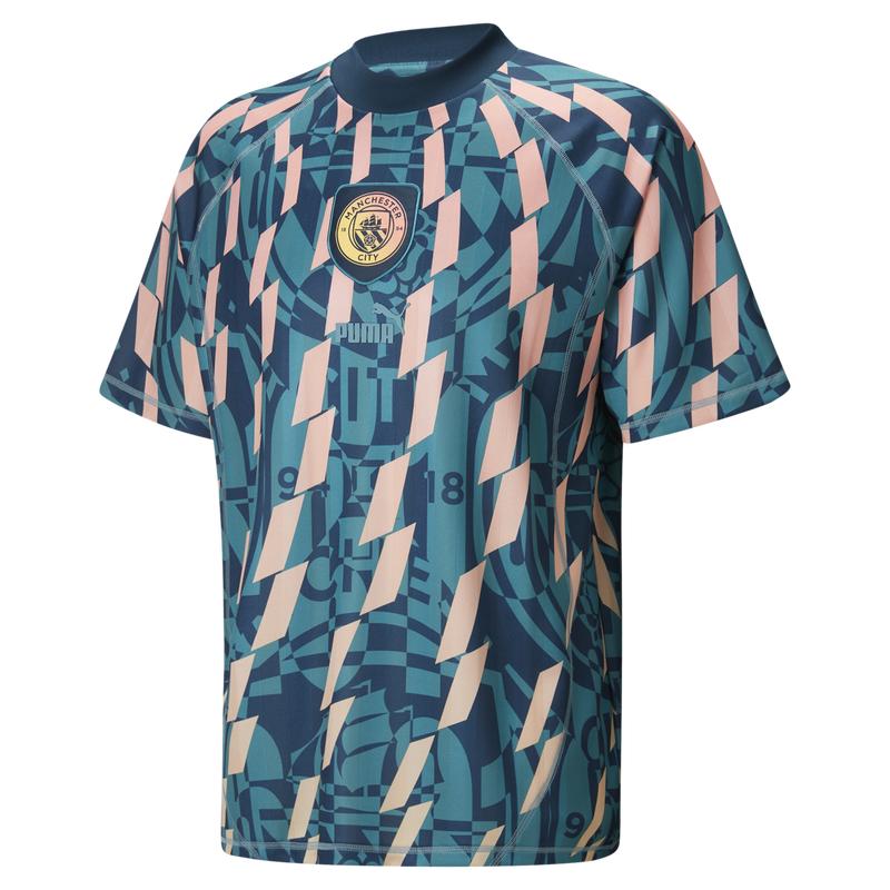 MCFC LW MENS FTBLSTATEMENT RETRO TOP - navy