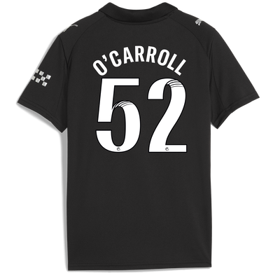 Kids' Manchester City Away Jersey 2025/26 With O'CARROLL 52 Printing