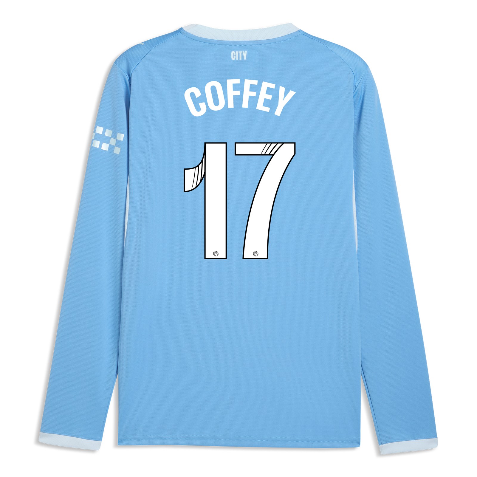 Manchester City Home Jersey 2026/27 Long Sleeve With COFFEY 17