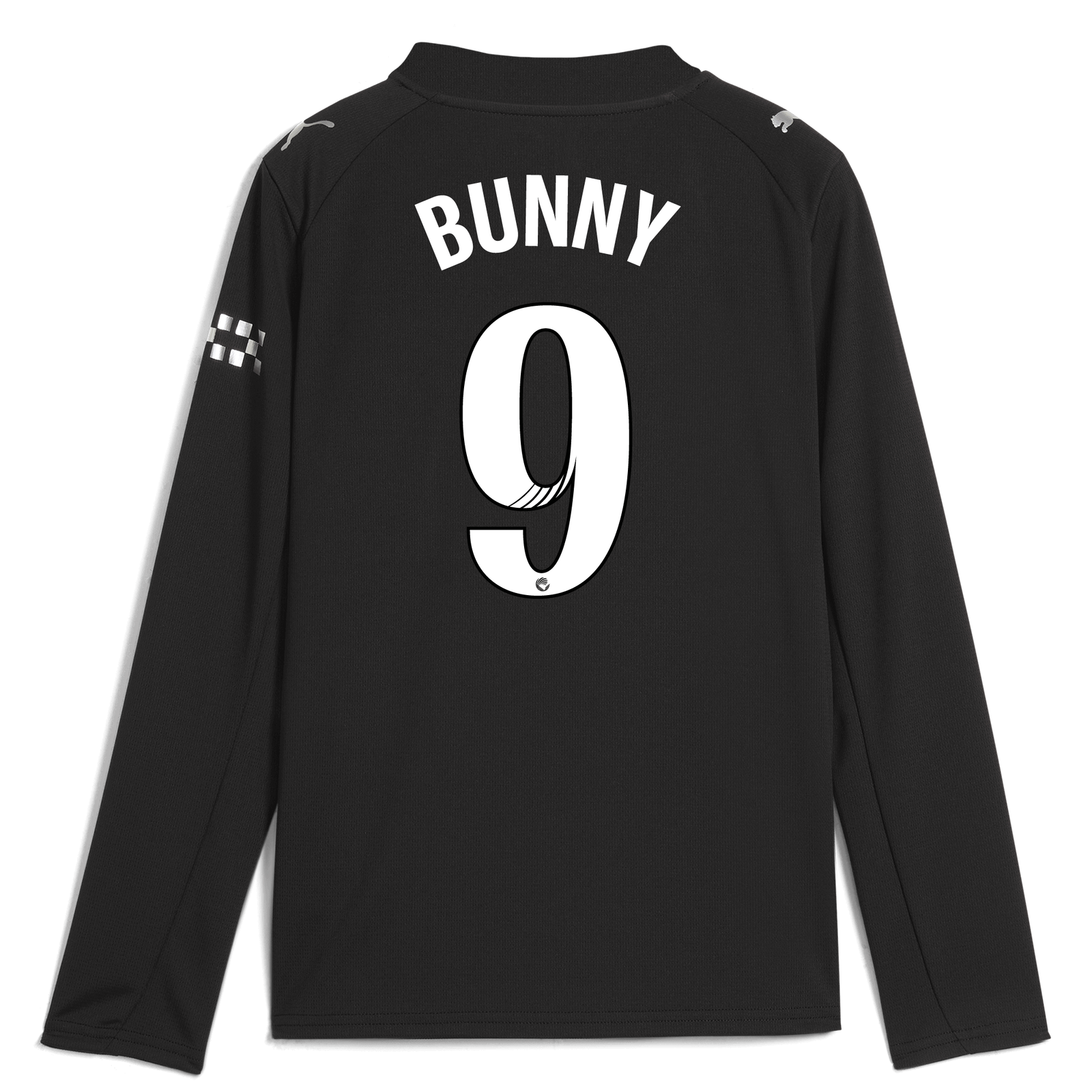 Kids' Manchester City Away Jersey 2025/26 Long Sleeve With BUNNY 9 ...