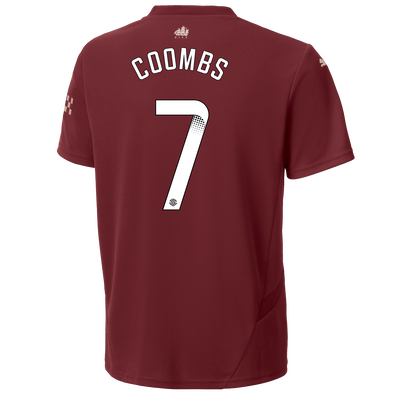 Kids' Manchester City Third Jersey 2024/25 With COOMBS 7 Printing