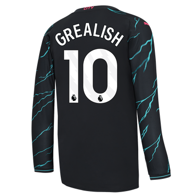 Manchester City Third Jersey 2023/24 Long sleeve with GREALISH 10 printing