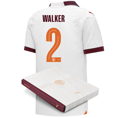 Camiseta Authentic 2ª Equipación Manchester City 2023/24 con estampado de WALKER 2 en caja de regalo