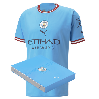 Manchester City Authentic Thuisshirt 2022/23 in giftbox