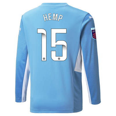 Manchester City Home Shirt Long Sleeve 21/22 with Lauren Hemp printing