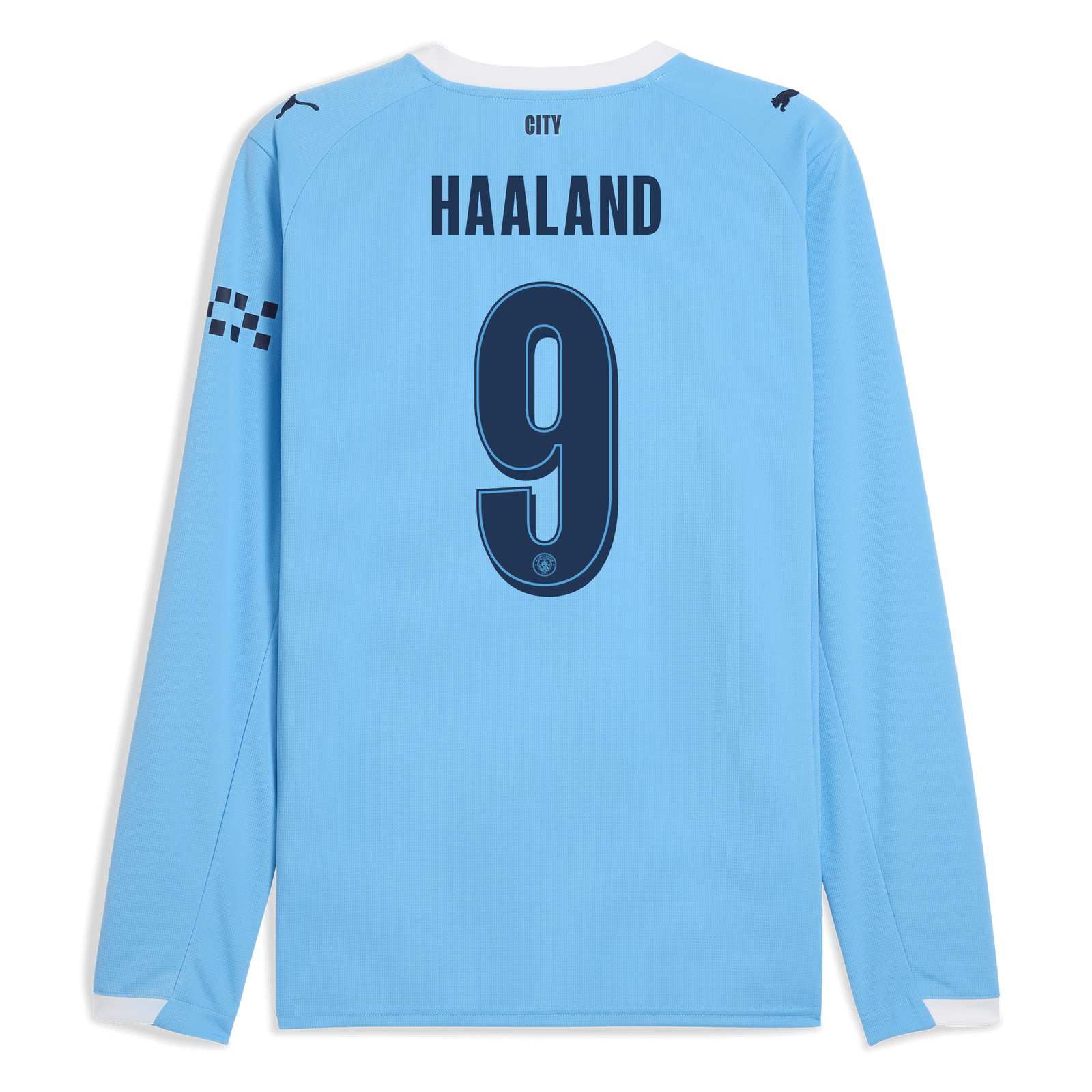 Maglia Home Manchester City 2025/26 a maniche lunghe con stampa