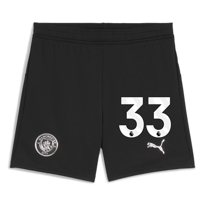 Kids' Manchester City Football Shorts 2025/26 with #33