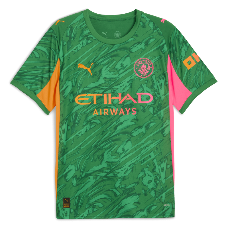 Man City Goalkeeper Jersey 2025/26 green - Size L from polyester for males  - Official Manchester City FC store