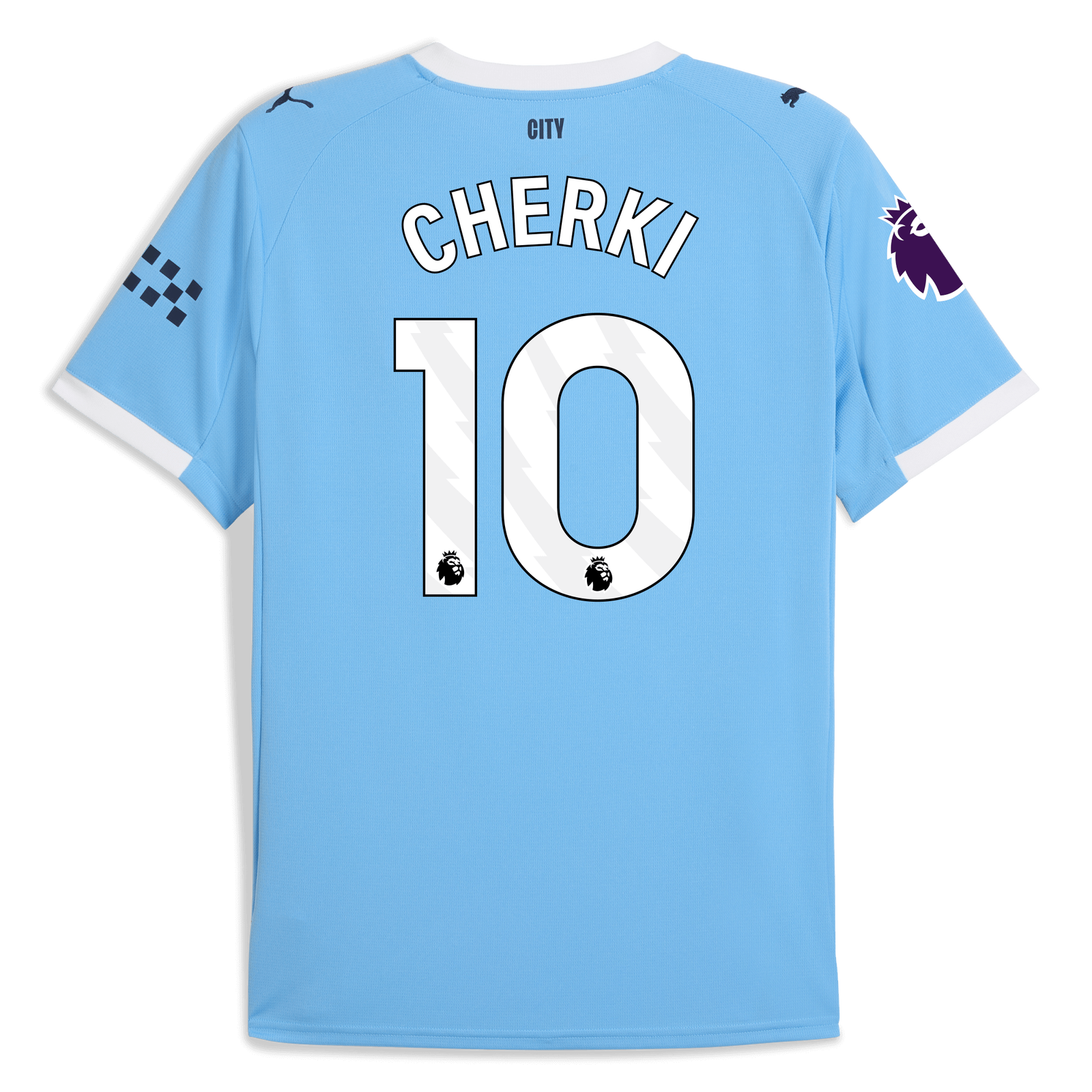 Manchester City Home Jersey 2025/26 With CHERKI 10 Printing