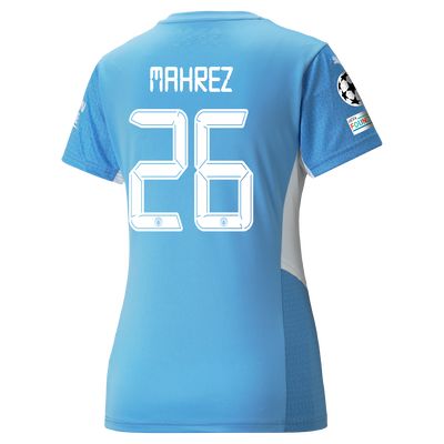 Womens Manchester City Home Shirt 21/22 with Riyad Mahrez printing
