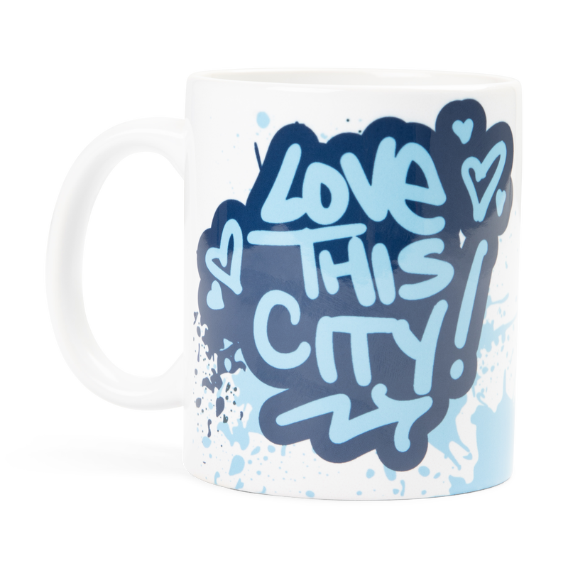 MCFC MW LOVE CITY TAG 12OZ MUG - blue