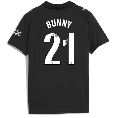 Kids' Manchester City Away Jersey 2025/26 With BUNNY 21 Printing