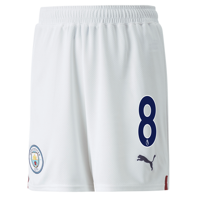 Kids' Manchester City Football Shorts 22/23 with #8