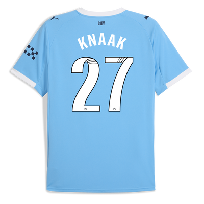 Manchester City Home Jersey 2025/26 With KNAAK 27 Printing