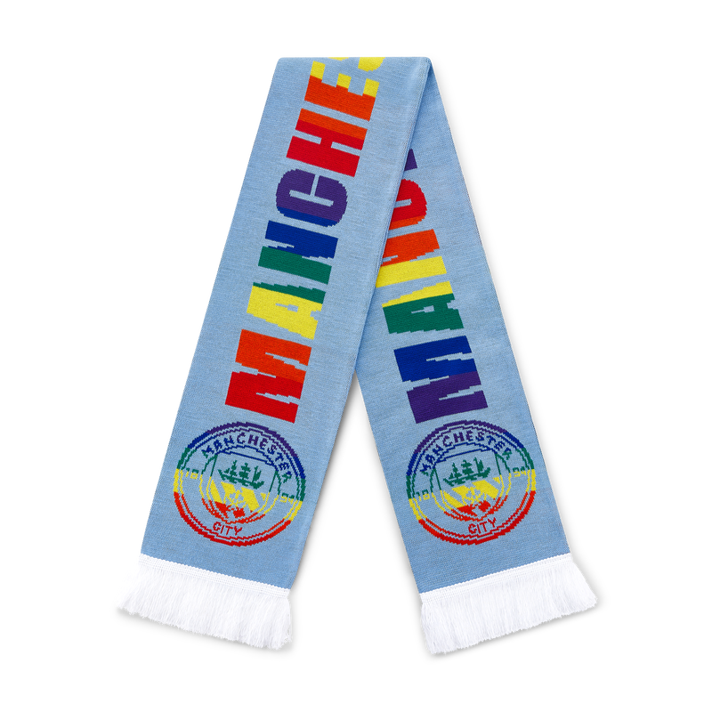 Man City Pride Scarf blue - Check out all Manchester City scarfs online - Official Manchester City FC store