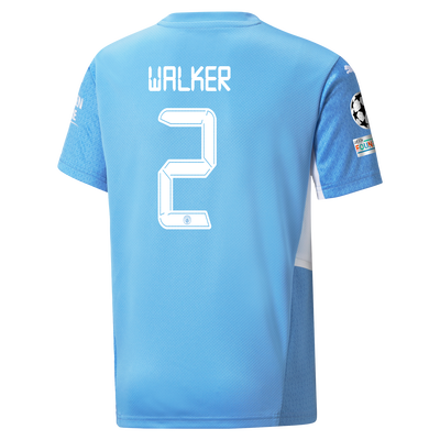 Kids Manchester City Home Shirt 21/22 with Kyle Walker printing