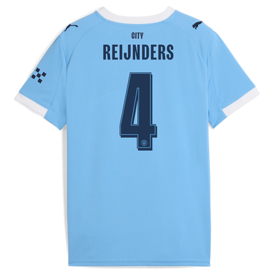 Kids' Manchester City Home Jersey 2025/26 With REIJNDERS 4 Printing