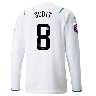 Manchester City Away Shirt Long Sleeve 21/22 with Jill Scott printing