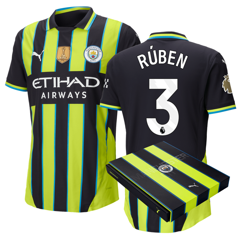 Manchester City Authentic Away Jersey 2024/25 with RÚBEN 3