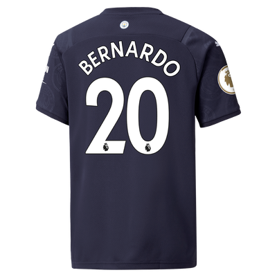 Kids Manchester City 3rd Shirt 21/22 with Bernardo Silva printing