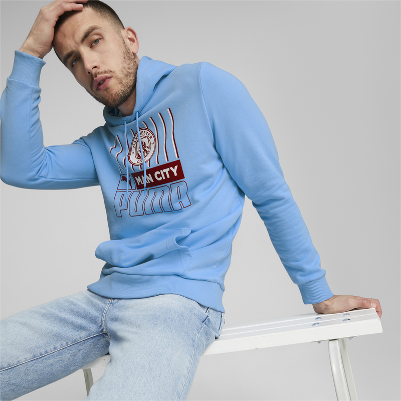 MCFC LW MENS FTBLCORE HOODY - team light blue