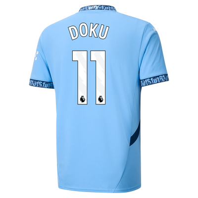 Manchester City Home Jersey 2024/25 With DOKU 11 Printing