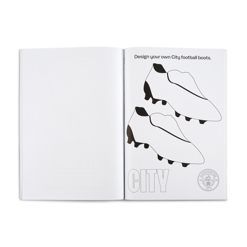 MCFC FW COLOURING BOOK & PENS - blue