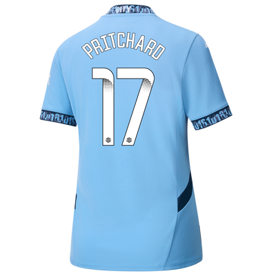 Women's Manchester City Home Jersey 2024/25 With PRITCHARD 17 Printing