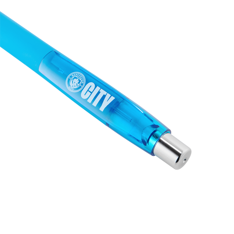 MCFC FW  SOFT PUSH BUTTON PEN - blue