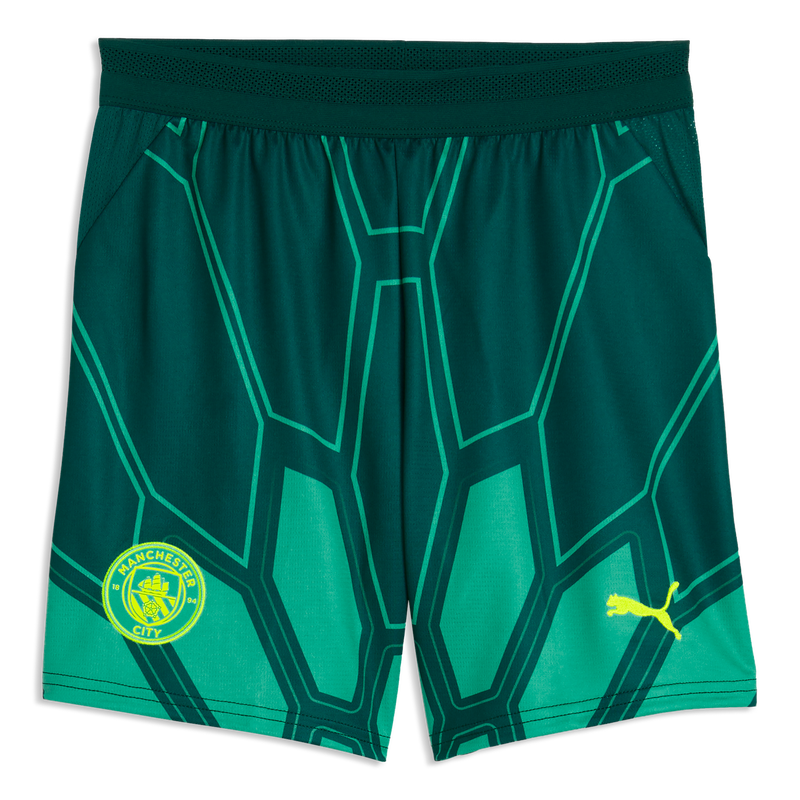 Kids' Man City Goalkeeper Shorts 2026/27 vibrant green-varsity green - Check out all Manchester City shorts online - Official Manchester City FC store
