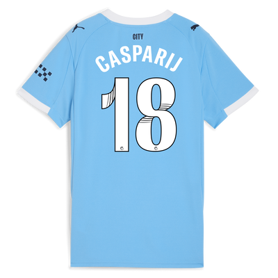 Manchester City Thuisshirt Dames 2025/26  en CASPARIJ 18 bedrukking