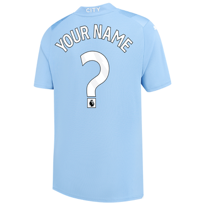 Kids' Manchester City Home Jersey 2023/24 with custom printing