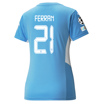 Womens Manchester City Home Shirt 21/22 with Ferran Torres printing