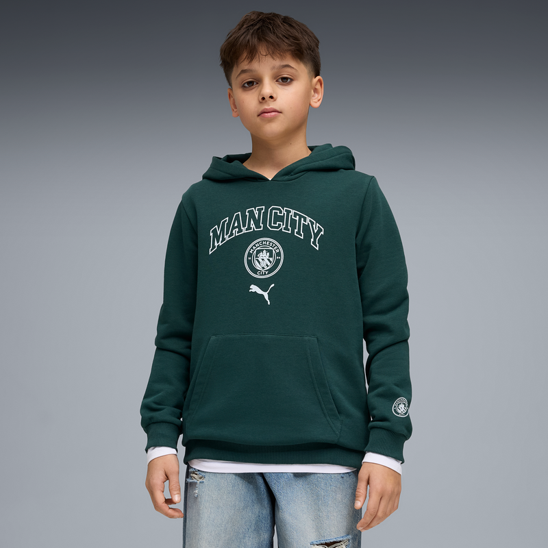 MCFC LW KIDS FTBLCULTURE HOODIE - Green Terrain-Sea Glass