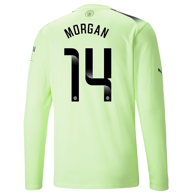 Manchester City Third Jersey 2022/23 long sleeve with MORGAN 14